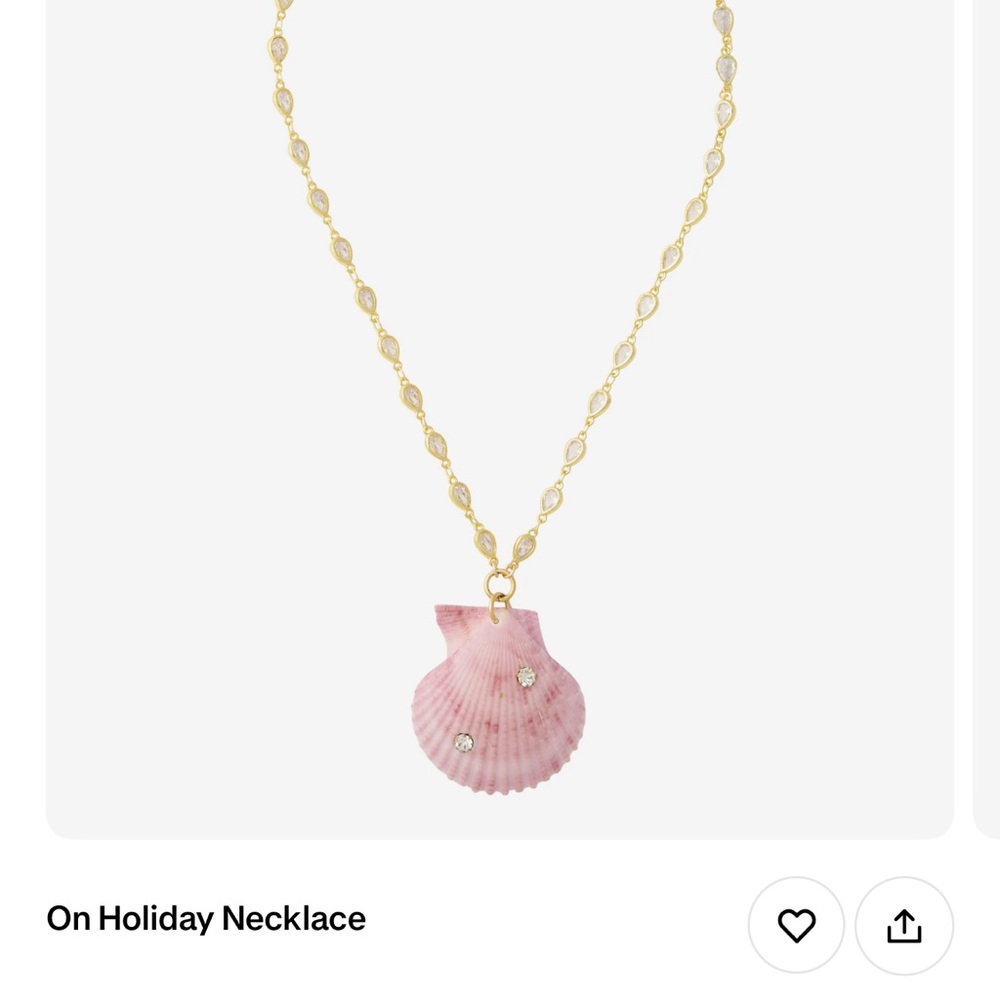 Brinker + Eliza Pink Shell Necklace